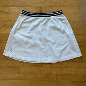 Vintage 80s White & Navy Mini Skirt